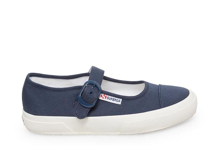 Superga 2452-Cotw Navy - Womens Superga Slip on Shoes